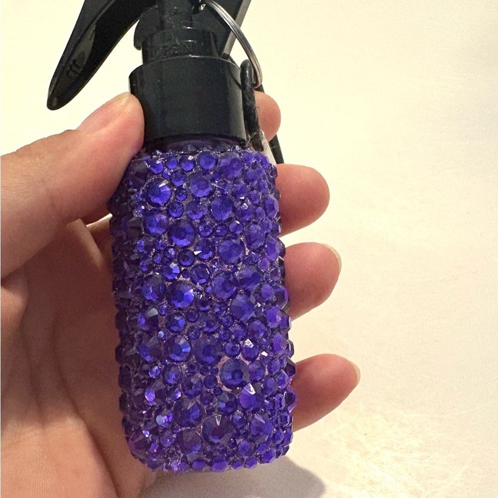 Purple Rhinestone Spray Bottle